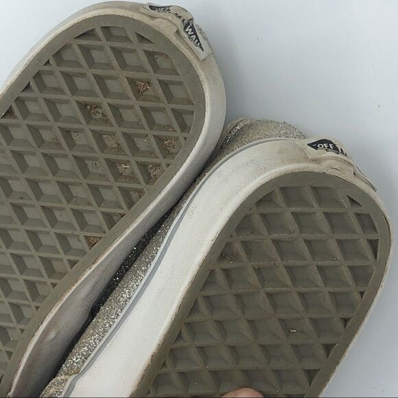 Classic Low Top Silver Glitter Vans - Picture 8 of 10